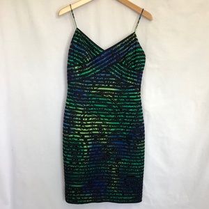 JS collections back and neon striped party dress 8